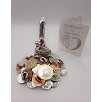 Brilly Portafortuna Scopa in Argento