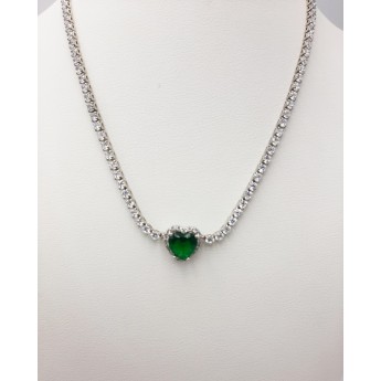 Veneziano G. Collana Donna Cuore Verde