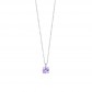 COLLANA DONNA IN ACCIAIO ZIRCONE VIOLA
