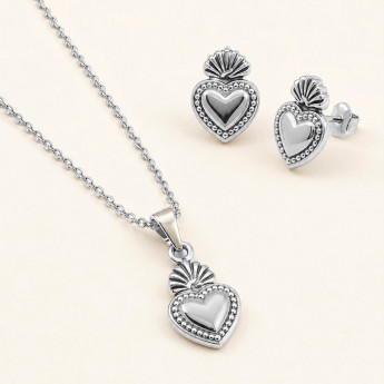 Niah Collana e Orecchini Sacred Heart