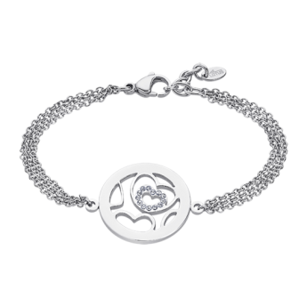 Lotus Style bracciale donna Cuori Acciaio